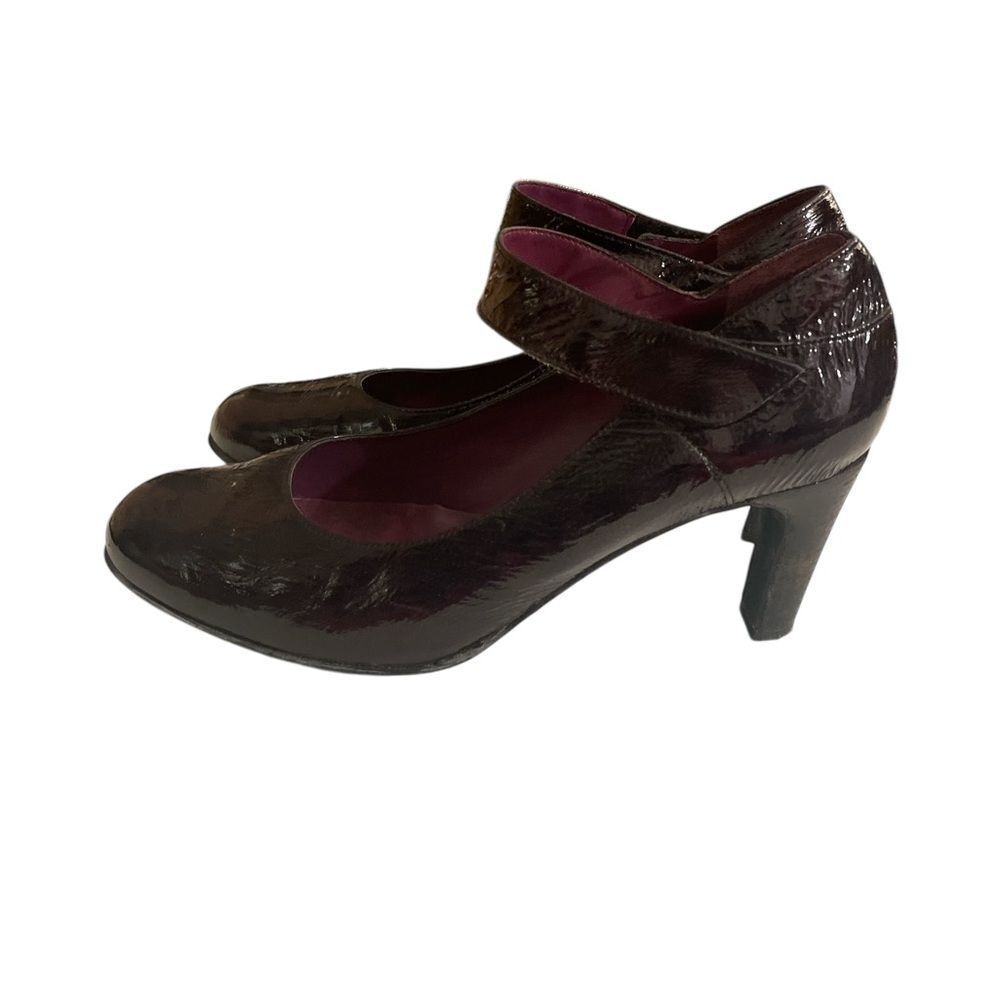 France Mode Patient Leather Heels Women’s Burgundy Size 10/10.5 - Picture 5 of 7
